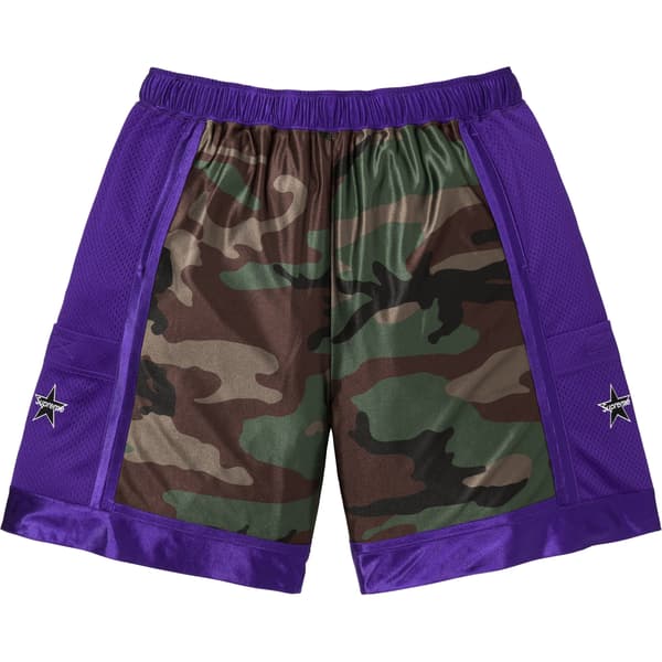 Supreme Side Pocket Basketball Short - Woodland Camo (front)