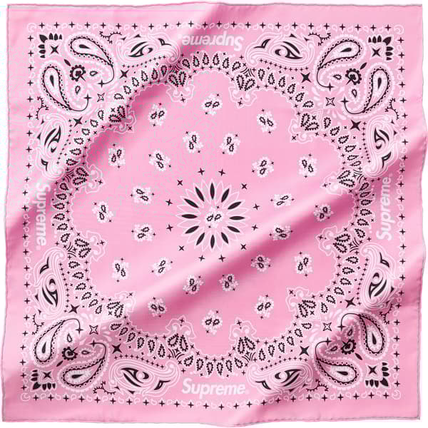 Supreme Silk Bandana - Pink (front)