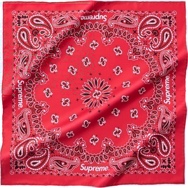 Supreme Silk Bandana - Red (front)