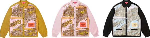 Supreme Silk Map Cardigan - Product Image