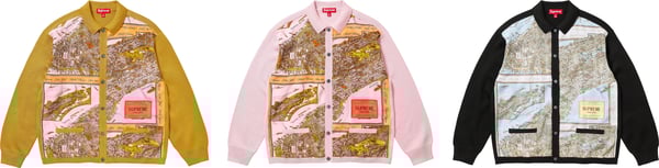 Supreme Silk Map Cardigan - Product Image