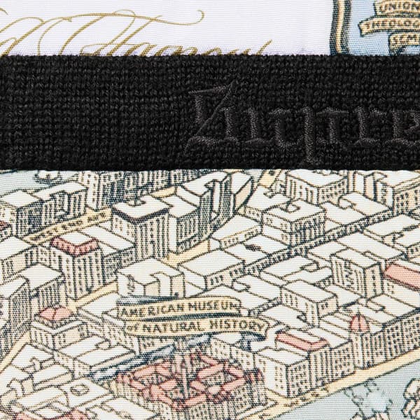 Supreme Silk Map Cardigan - Black (front)