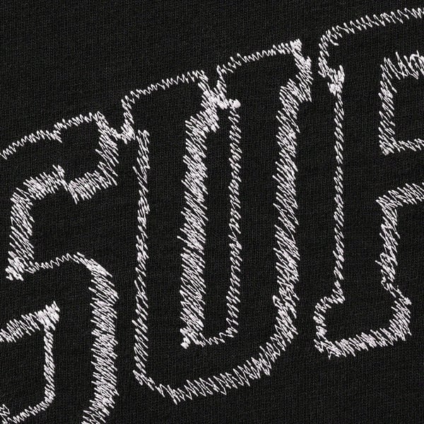 Supreme Sketch Embroidered S/S Top - Black (front)