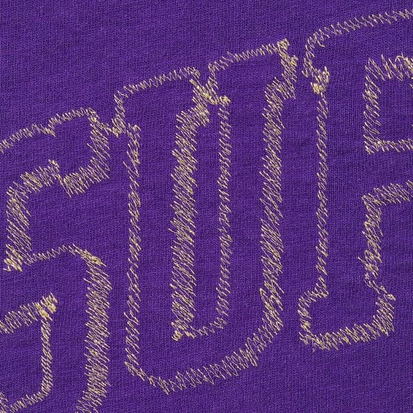 Supreme Sketch Embroidered S/S Top - Purple (front)