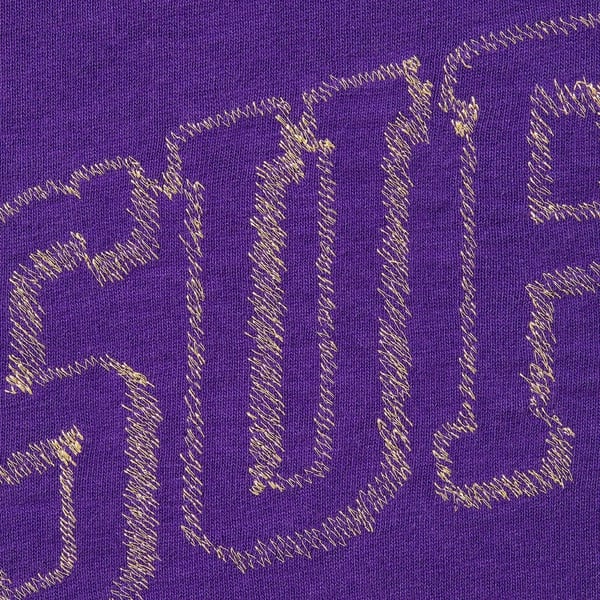 Supreme Sketch Embroidered S/S Top - Purple (front)