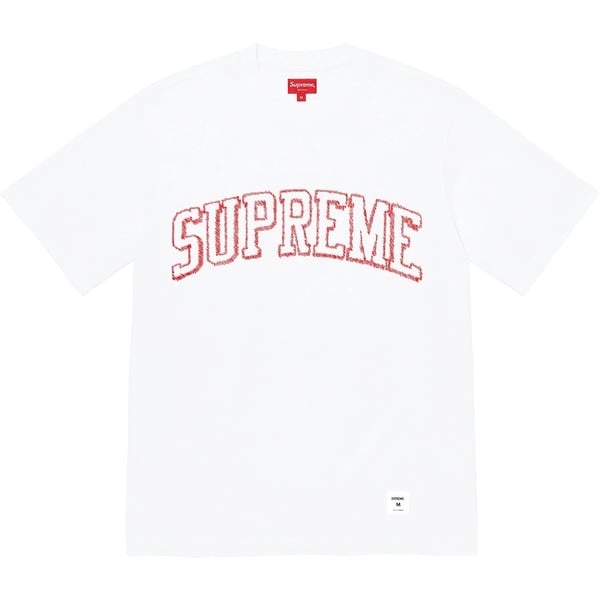 Supreme Sketch Embroidered S/S Top - White (front)