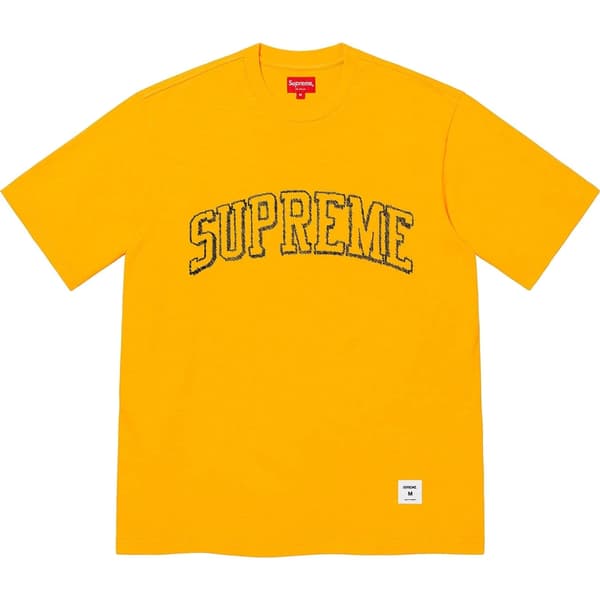 Supreme Sketch Embroidered S/S Top - Yellow (front)