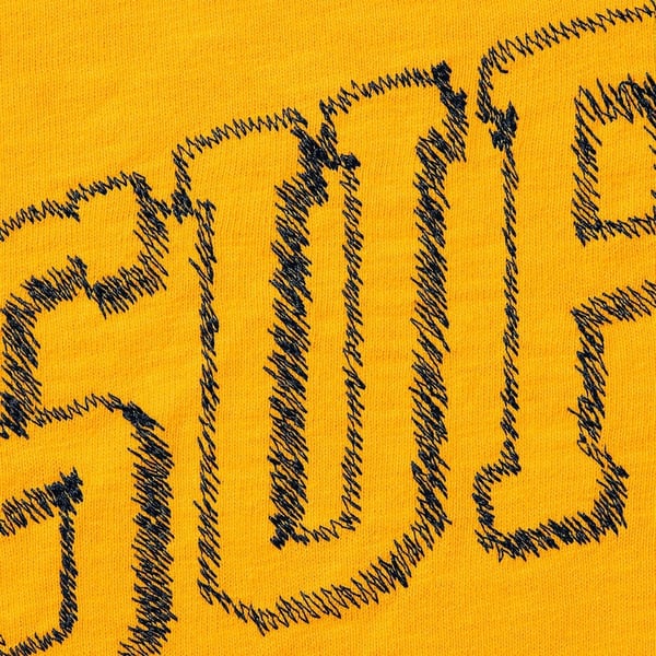 Supreme Sketch Embroidered S/S Top - Yellow (front)