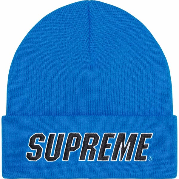Supreme Slant Beanie - Blue (front)