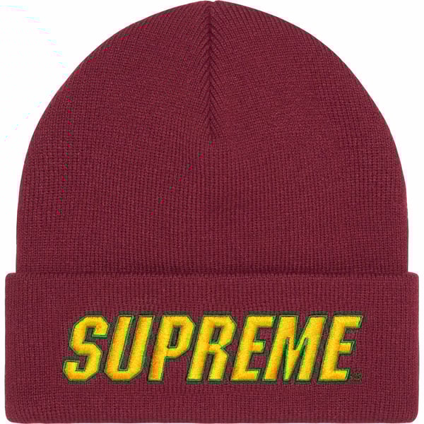 Supreme Slant Beanie - Burgundy (front)