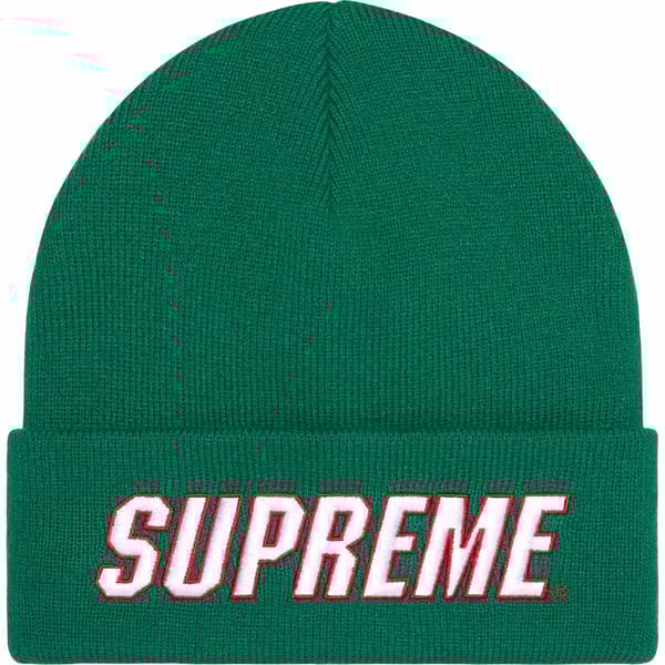 Supreme Slant Beanie - Green (front)