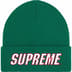 Supreme Slant Beanie - Green (front)