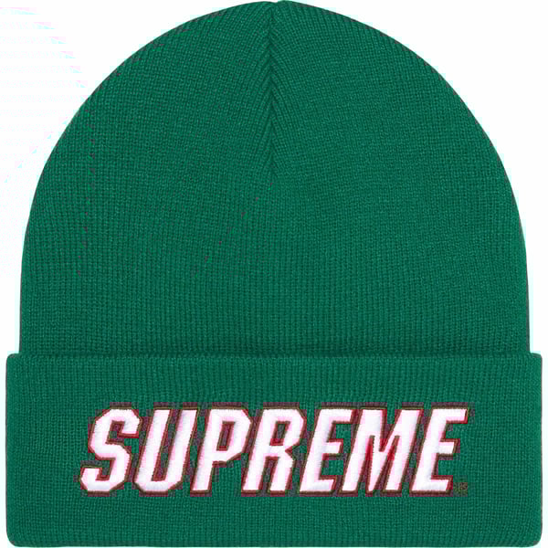 Supreme Slant Beanie - Green (front)