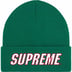Supreme Slant Beanie - Green (front)
