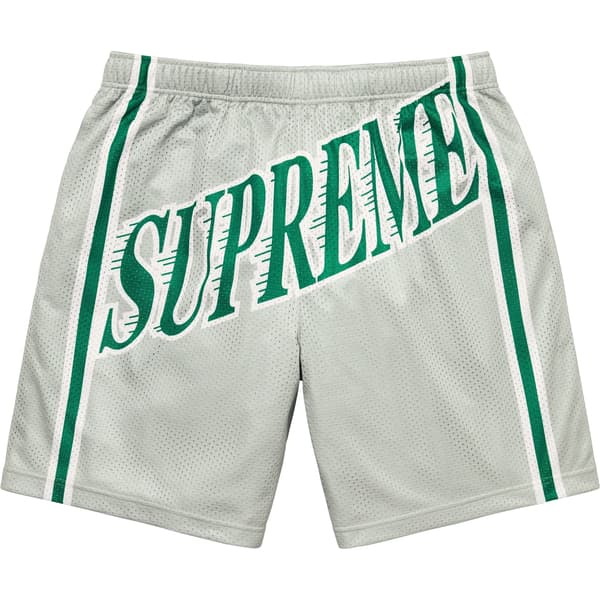 Supreme Slap Shot Baggy Mesh Short - Grey (front)