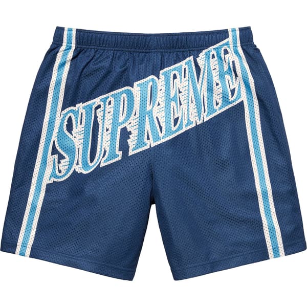 Supreme Slap Shot Baggy Mesh Short - Navy (front)