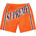 Supreme Slap Shot Baggy Mesh Short - Orange (front)
