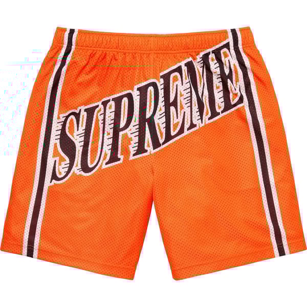 Supreme Slap Shot Baggy Mesh Short - Orange (front)