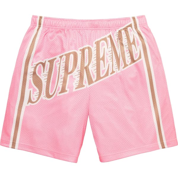 Supreme Slap Shot Baggy Mesh Short - Pink (front)