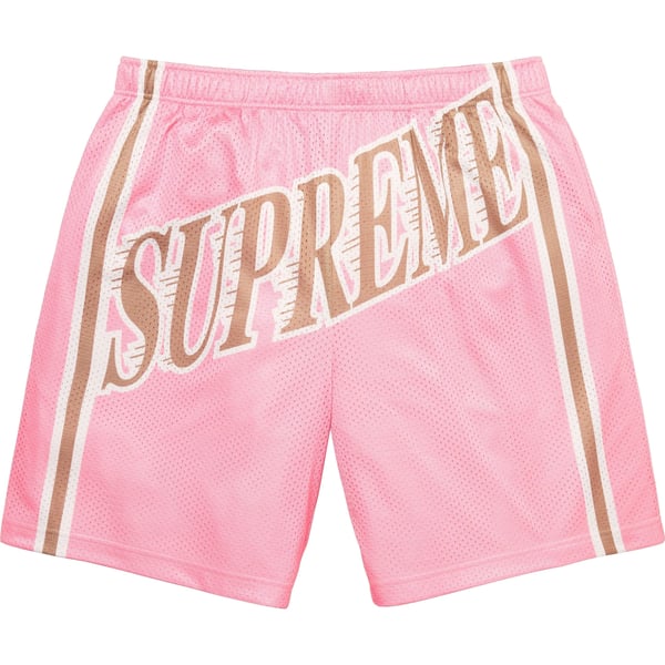 Supreme Slap Shot Baggy Mesh Short - Pink (front)