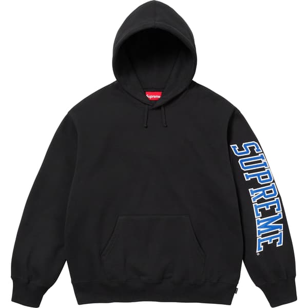 Supreme Sleeve Arc Hooded Sweatshirt - Black (front)