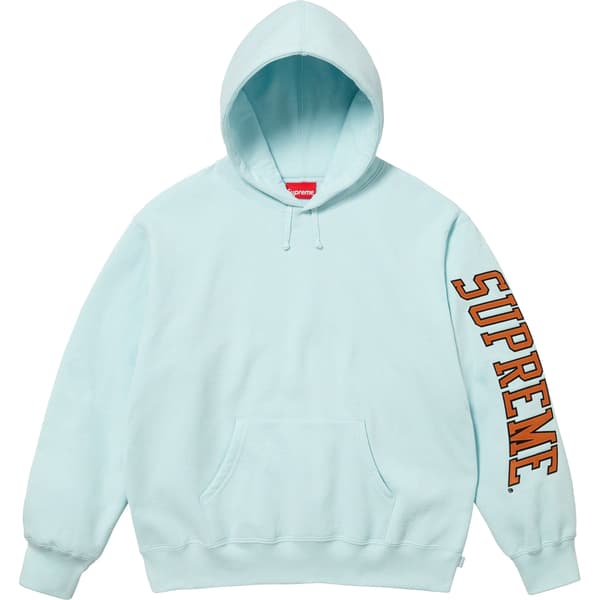 Supreme Sleeve Arc Hooded Sweatshirt - Pale Blue (front)
