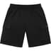 Supreme Small Box Baggy Cargo Sweatshort - Black (front)