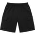 Supreme Small Box Baggy Cargo Sweatshort - Black (front)