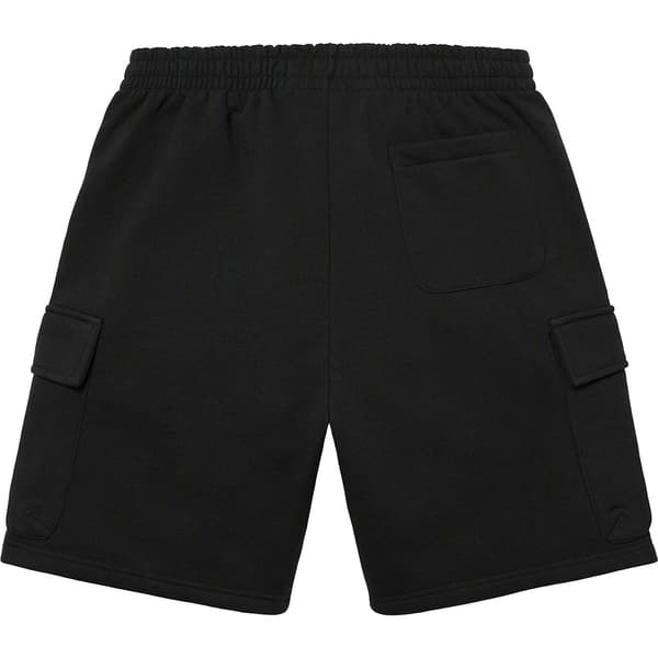 Supreme Small Box Baggy Cargo Sweatshort - Black (front)
