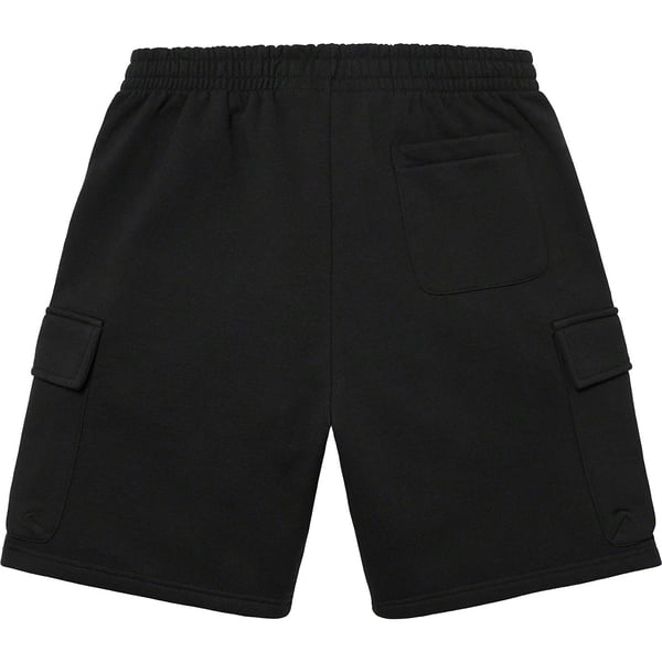 Supreme Small Box Baggy Cargo Sweatshort - Black (front)