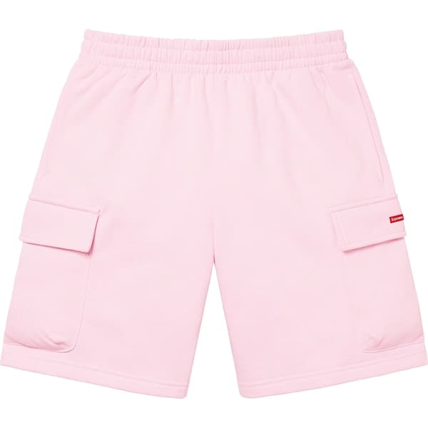 Supreme Small Box Baggy Cargo Sweatshort - Light Pink (front)
