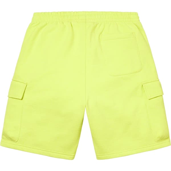 Supreme Small Box Baggy Cargo Sweatshort - Lime (front)