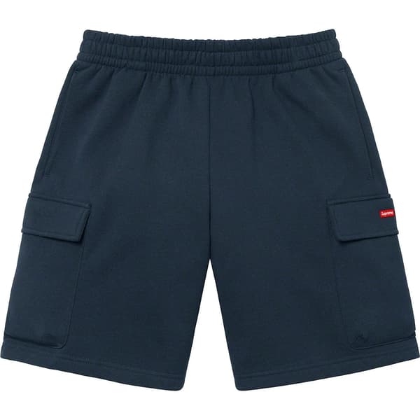 Supreme Small Box Baggy Cargo Sweatshort - Navy (front)