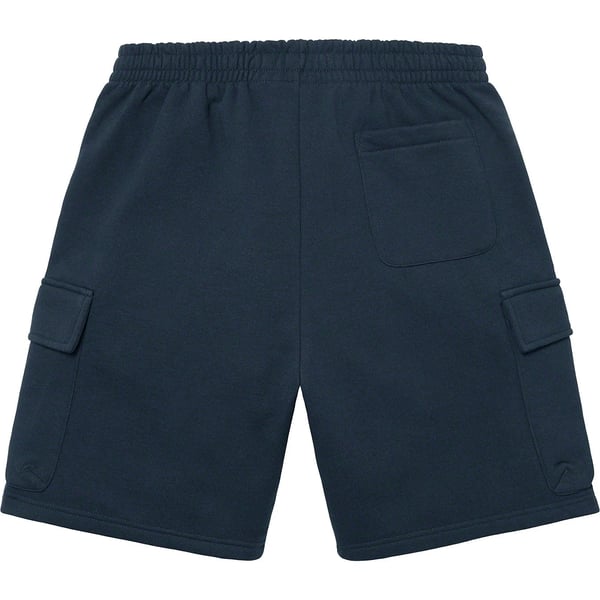 Supreme Small Box Baggy Cargo Sweatshort - Navy (front)