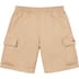 Supreme Small Box Baggy Cargo Sweatshort - Tan (front)