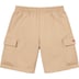 Supreme Small Box Baggy Cargo Sweatshort - Tan (front)