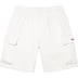 Supreme Small Box Baggy Cargo Sweatshort - White (front)