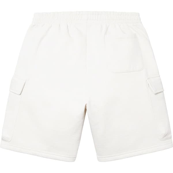 Supreme Small Box Baggy Cargo Sweatshort - White (front)