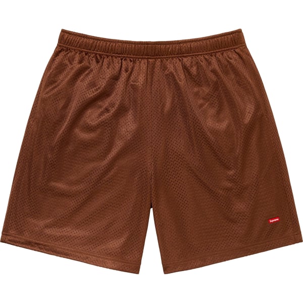Supreme Small Box Baggy Mesh Short - Brown (front)