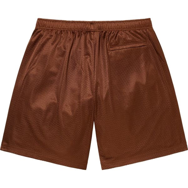 Supreme Small Box Baggy Mesh Short - Brown (front)