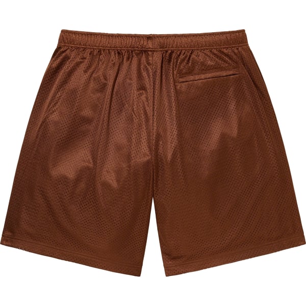 Supreme Small Box Baggy Mesh Short - Brown (front)