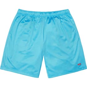 Supreme Small Box Baggy Mesh Short Cyan