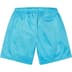 Supreme Small Box Baggy Mesh Short - Cyan (front)