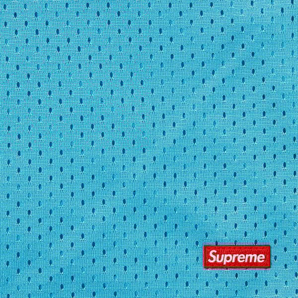 Supreme Small Box Baggy Mesh Short - Cyan (front)
