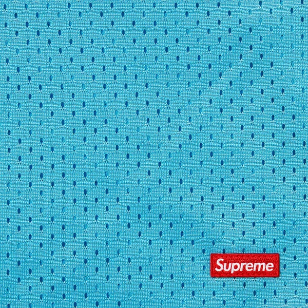 Supreme Small Box Baggy Mesh Short - Cyan (front)