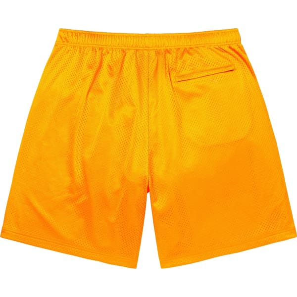 Supreme Small Box Baggy Mesh Short - Gold (front)