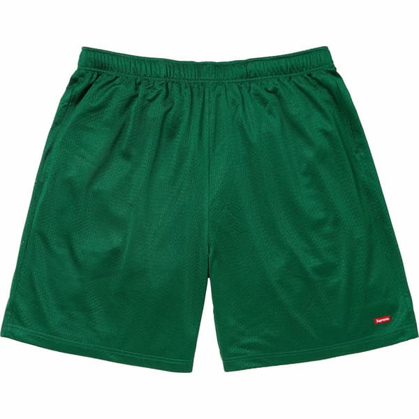 Supreme Small Box Baggy Mesh Short - Green (front)