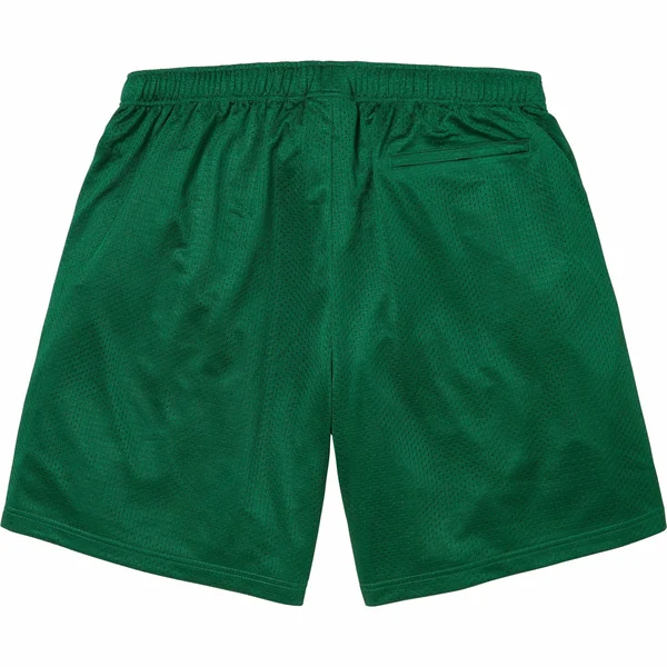 Supreme Small Box Baggy Mesh Short - Green (front)