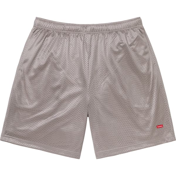 Supreme Small Box Baggy Mesh Short - Grey (front)