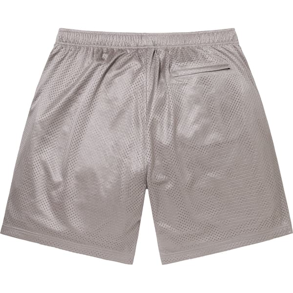 Supreme Small Box Baggy Mesh Short - Grey (front)